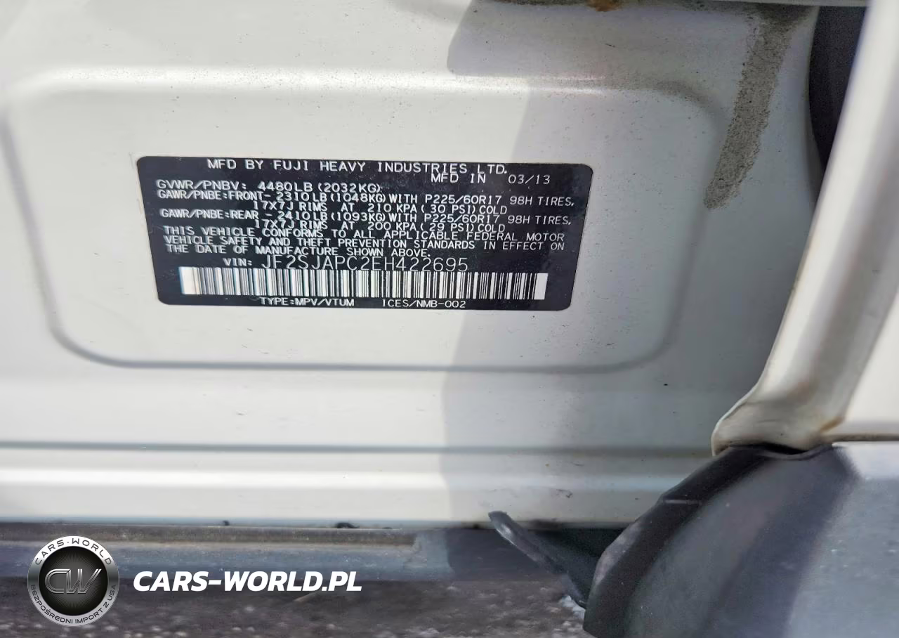2014 Subaru Forester 2.5I Touring VIN:JF2SJAPC2EH422695 - 13