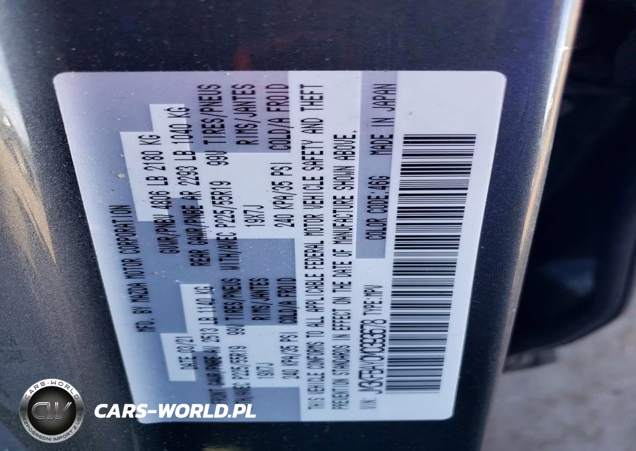 2021 Mazda Cx-5 Grand Touring Reserve VIN:JM3KFBAY0M0393678 - 12