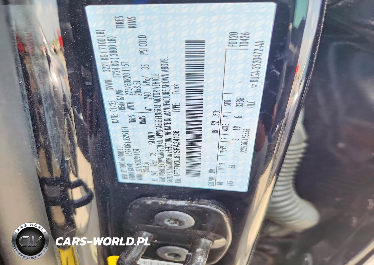 2025 Ford F150 Xlt VIN:1FTFW3L81SFA34136 - 12