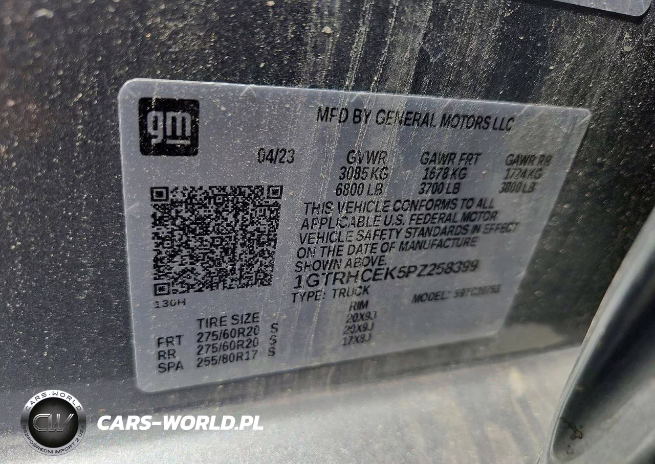 2023 GMC Sierra 1500 2Wd Double Cab Standard Box Elevation VIN:1GTRHCEK5PZ258399 - 12
