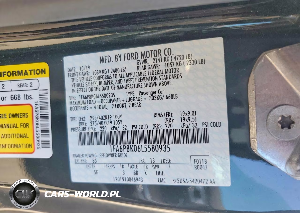 2020 Ford Mustang Bullitt VIN:1FA6P8K06L5580935 - 12