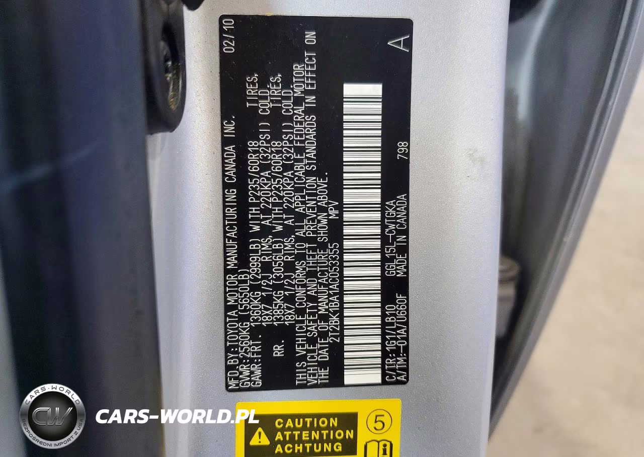 2010 Lexus Rx 350 VIN:2T2BK1BA1AC053355 - 13