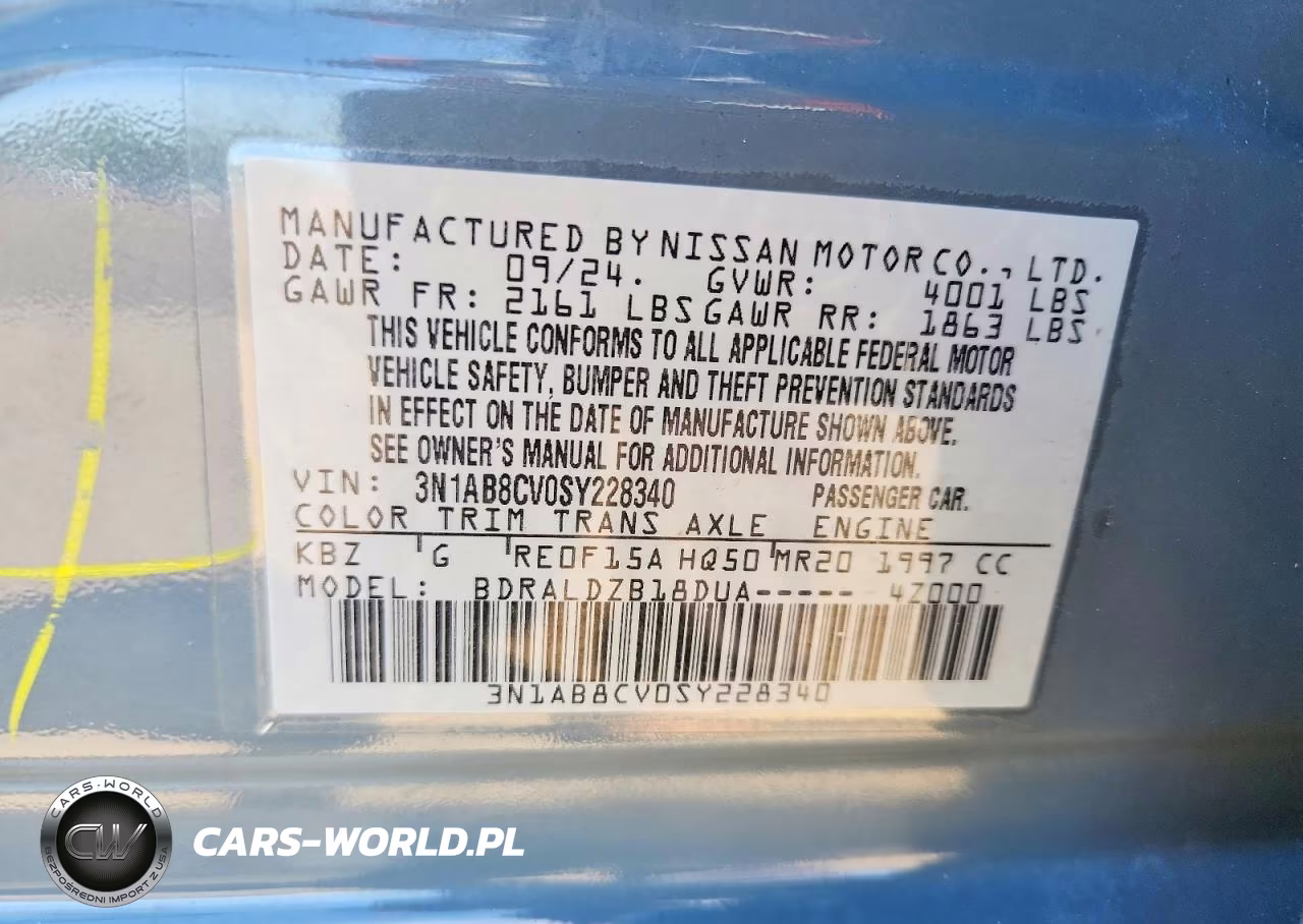 2025 Nissan Sentra Sv VIN:3N1AB8CV0SY228340 - 12