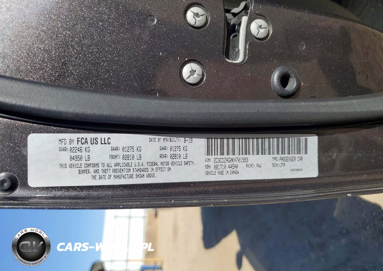 2019 Dodge Challenger Sxt VIN:2C3CDZAG0KH701593 - 12