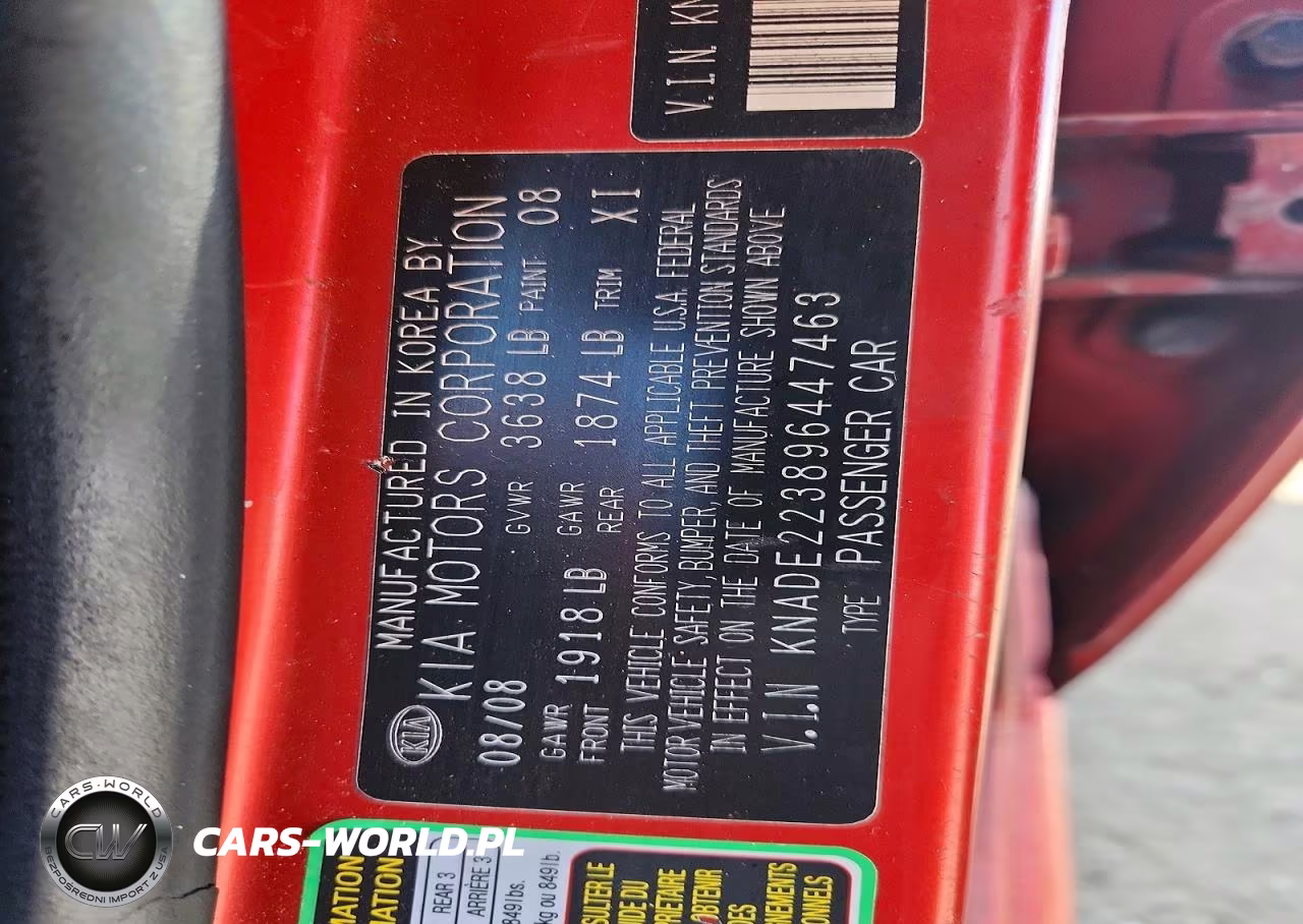 2009 Kia Rio Base VIN:KNADE223896447463 - 13