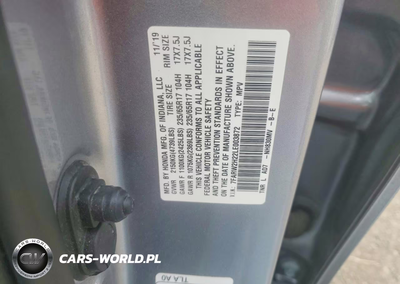 2020 Honda Cr-V Lx VIN:7FARW2H22LE003872 - 13