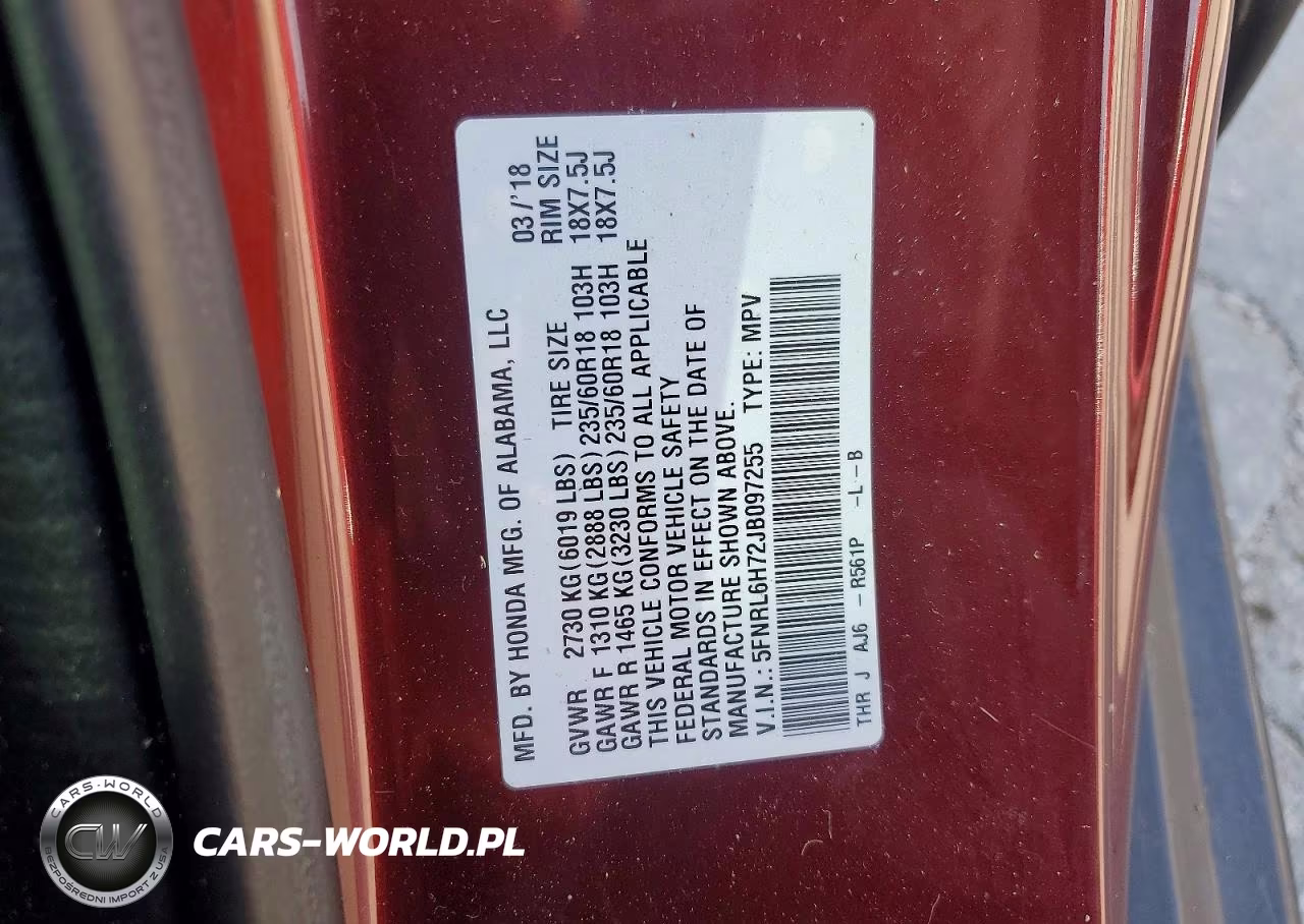 2018 Honda Odyssey Exl VIN:5FNRL6H72JB097255 - 13