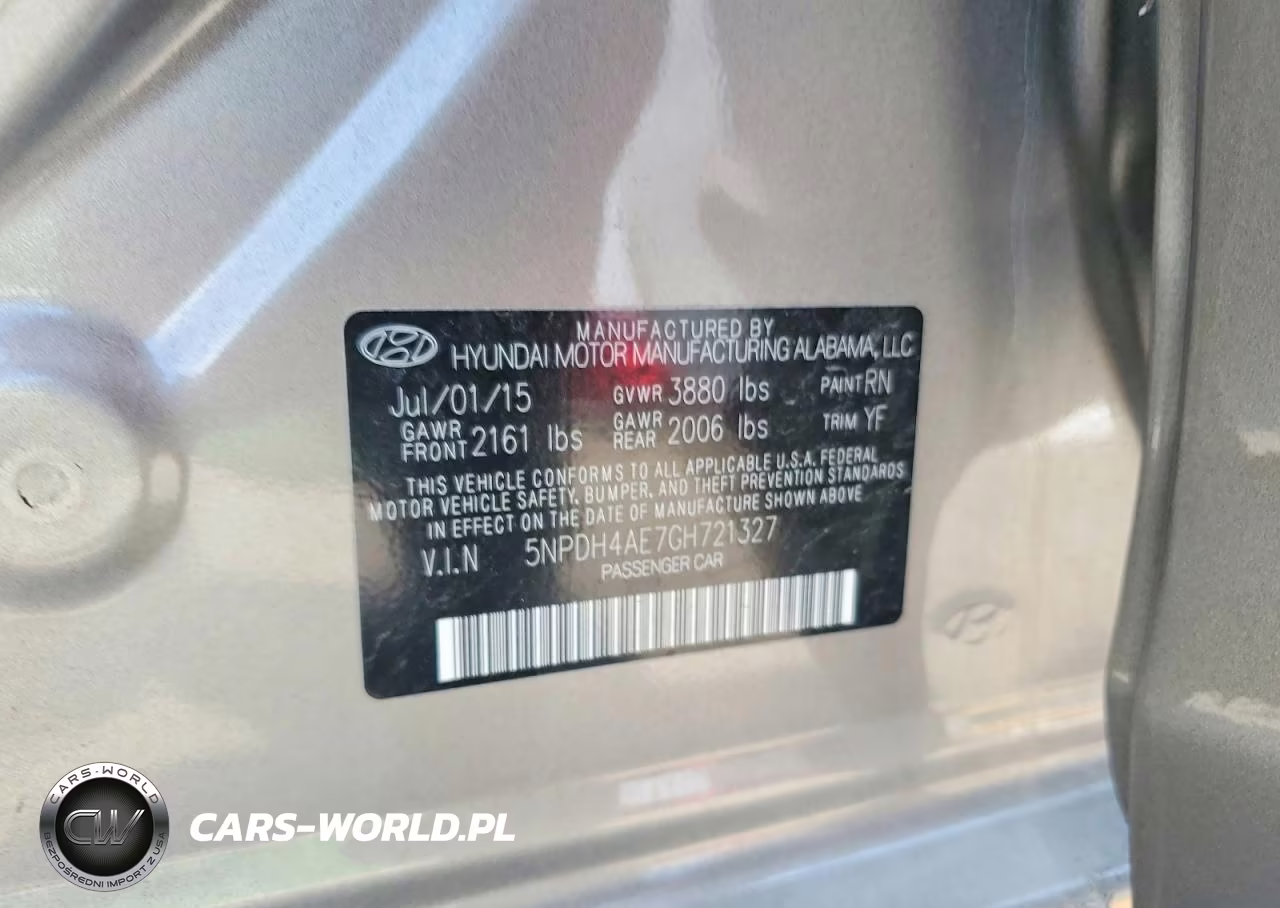 2016 Hyundai Elantra Se VIN:5NPDH4AE7GH721327 - 12