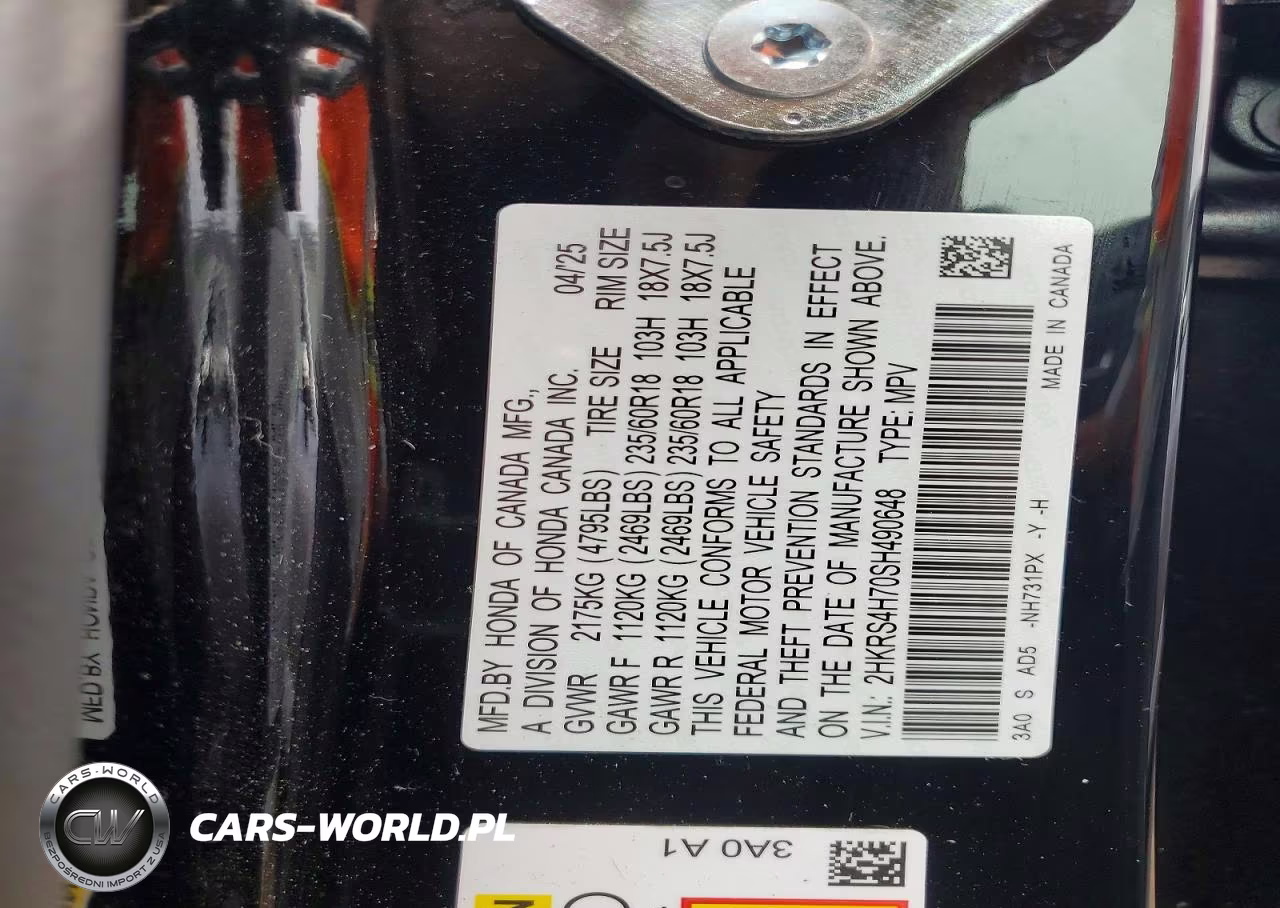 2025 Honda Cr-V Exl VIN:2HKRS4H70SH490648 - 13
