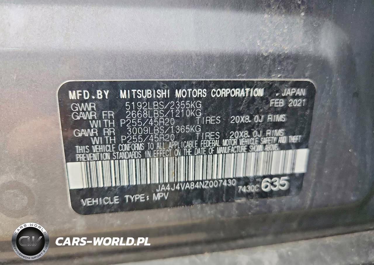 2022 Mitsubishi Outlander Sel VIN:JA4J4VA84NZ007430 - 12