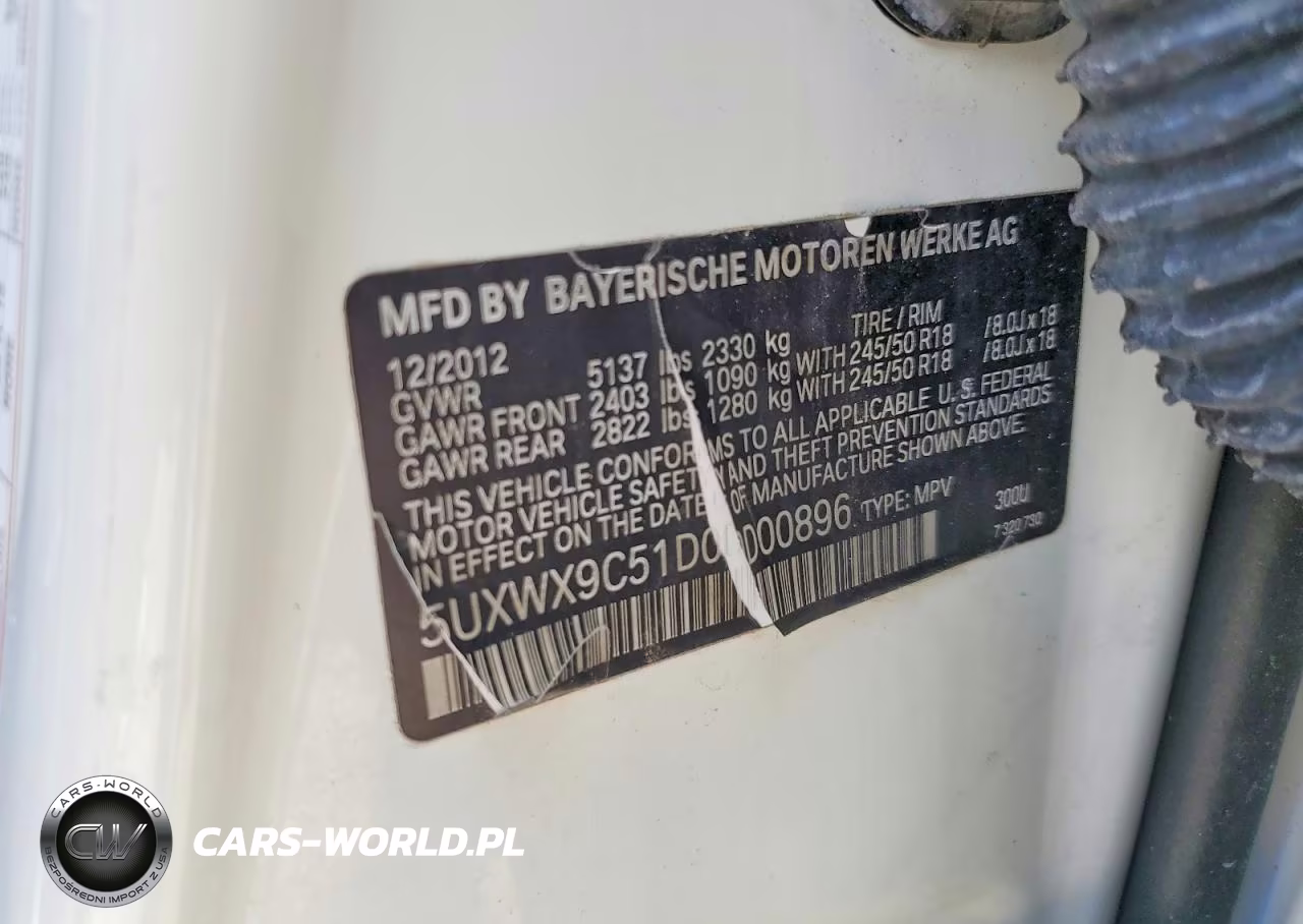 2013 BMW X3 xDrive28I VIN:5UXWX9C51D0D00896 - 13