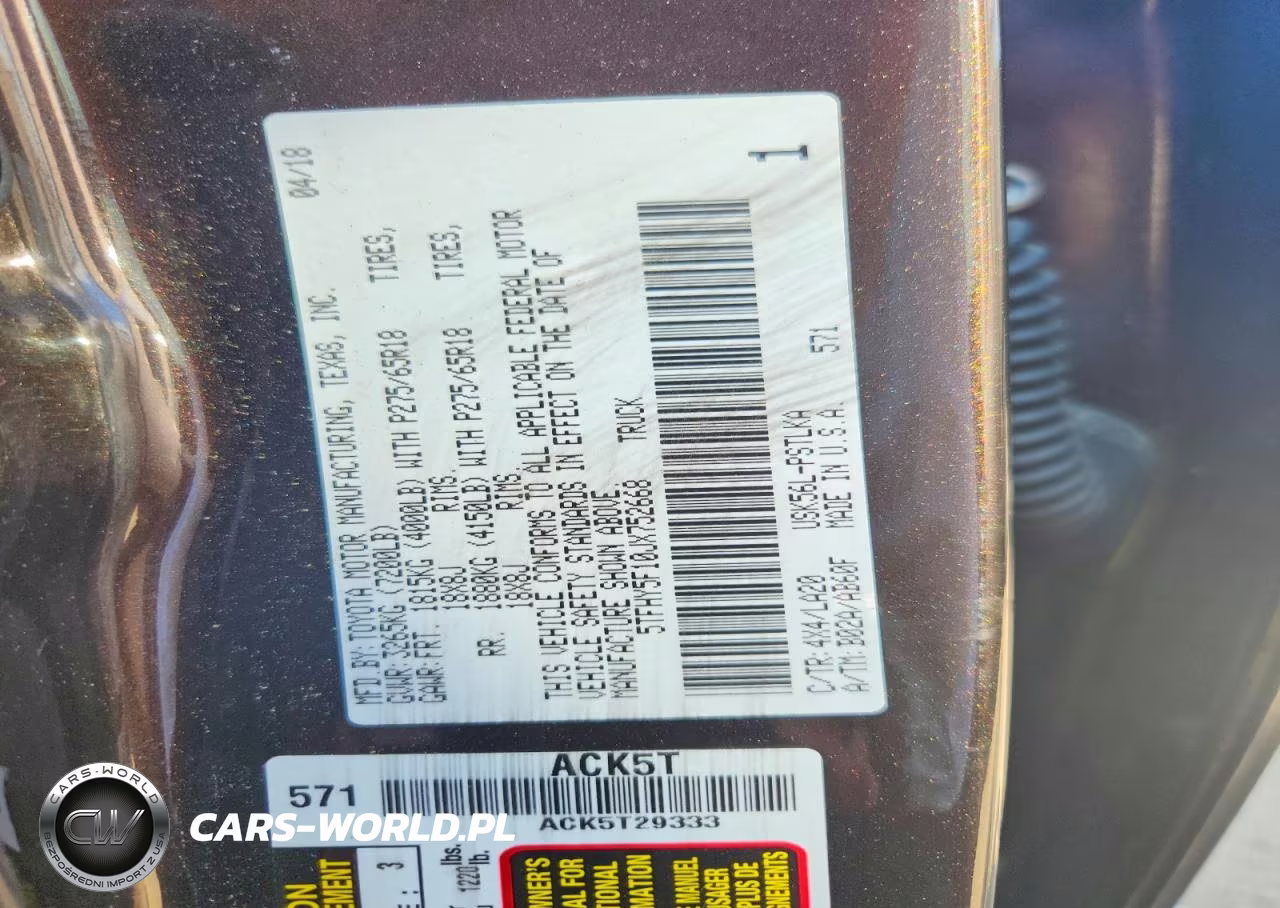 2018 Toyota Tundra Crewmax Limited VIN:5TFHY5F10JX752668 - 12