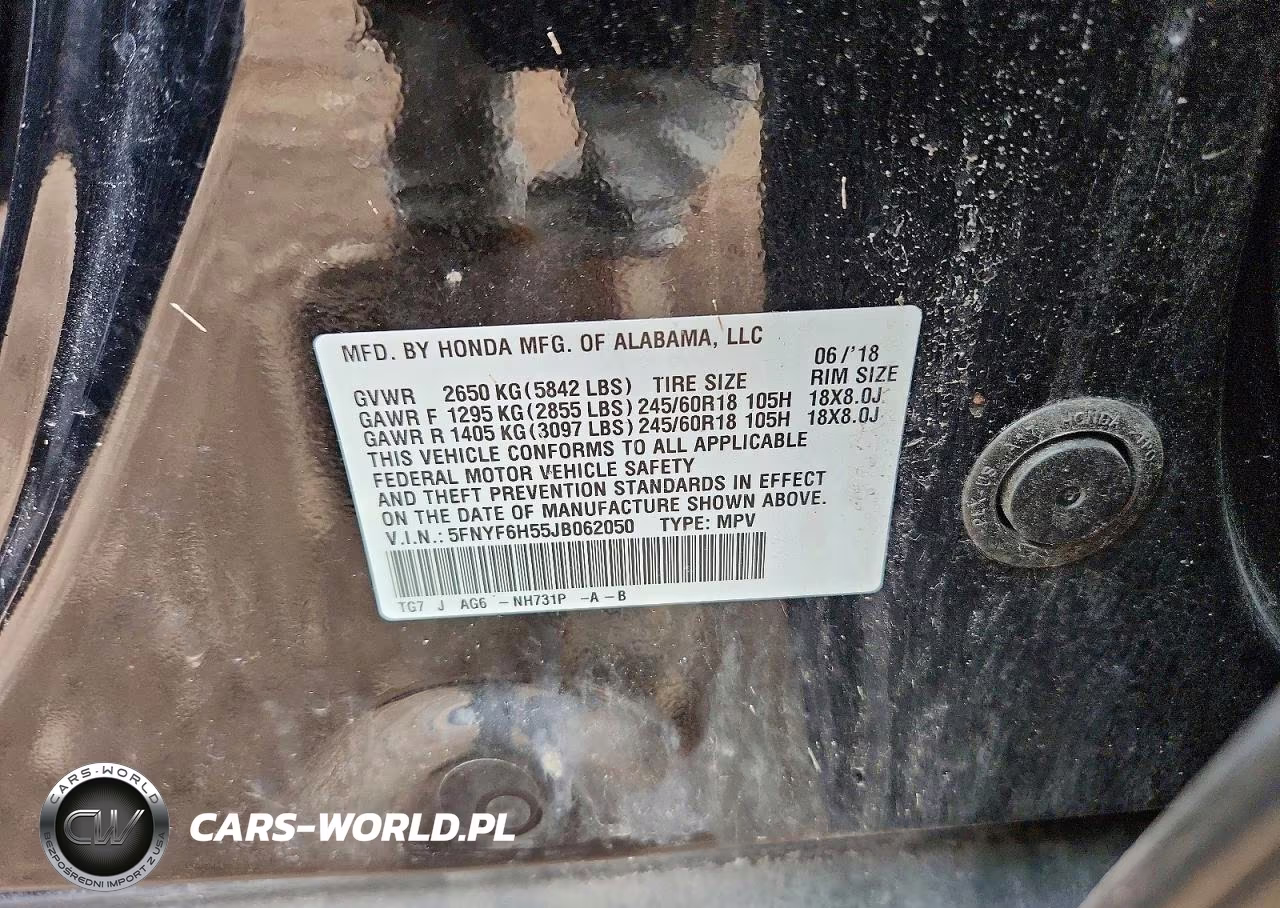 2018 Honda Pilot Exl VIN:5FNYF6H55JB062050 - 12