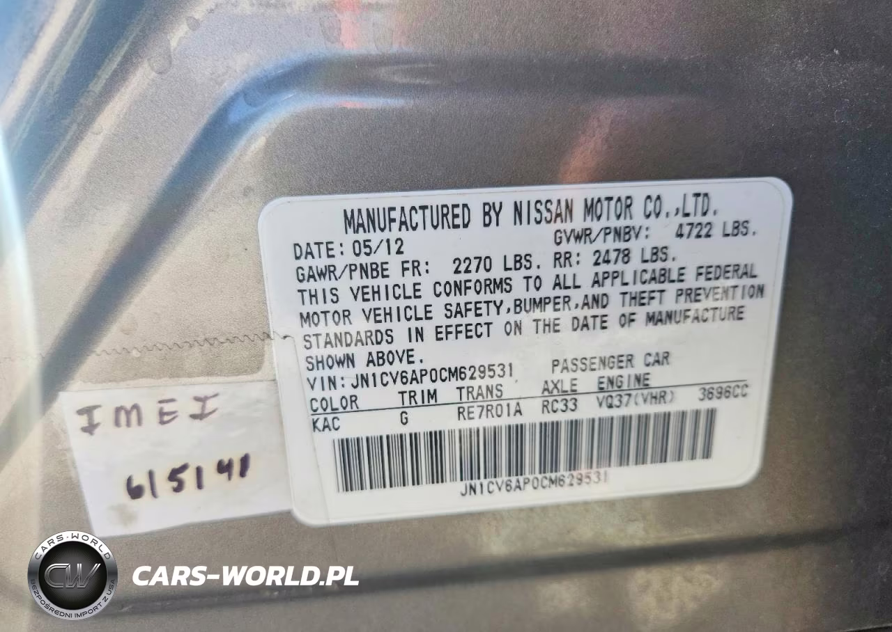 2012 Infiniti G37 Sedan Journey VIN:JN1CV6AP0CM629531 - 12