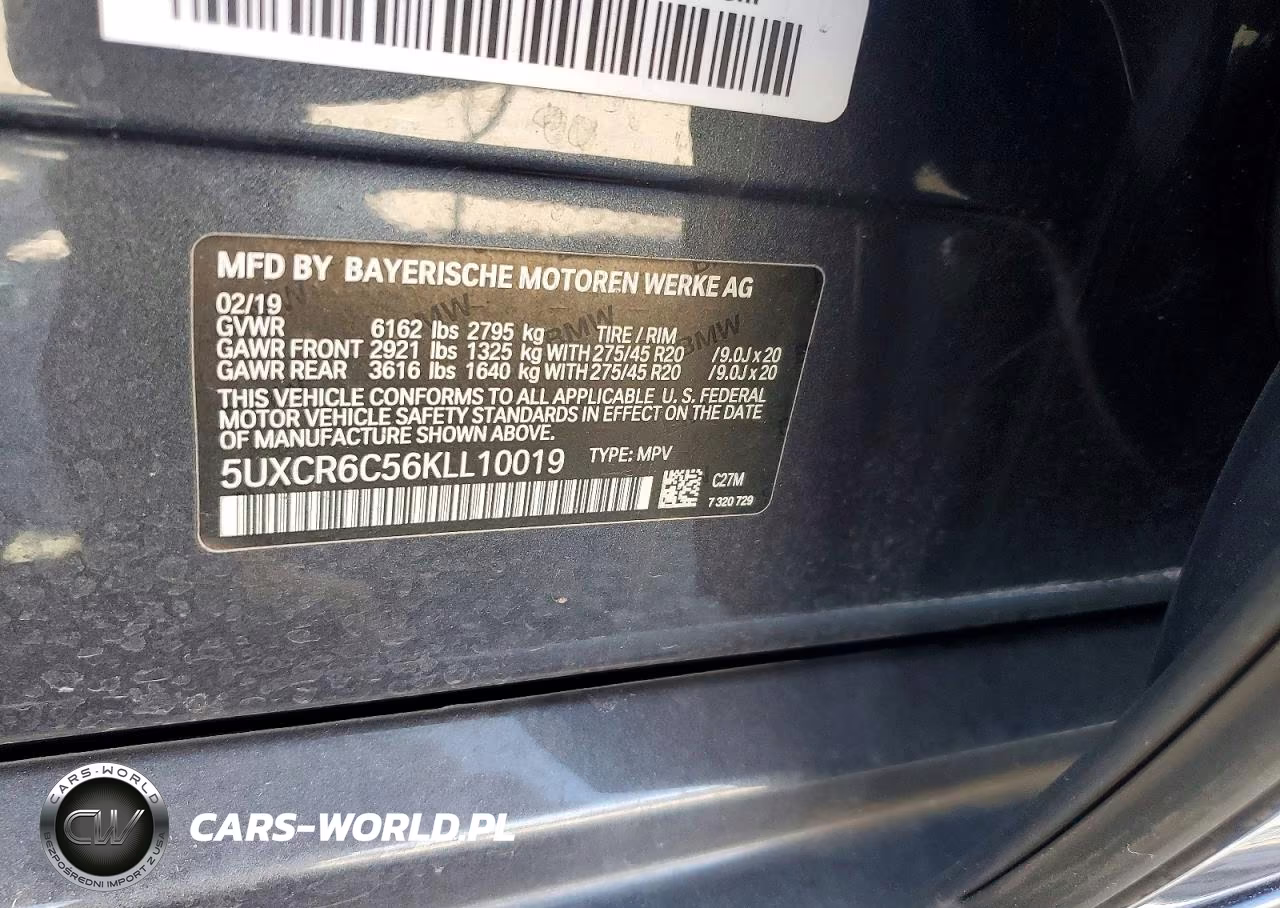 2019 BMW X5 xDrive40I VIN:5UXCR6C56KLL10019 - 13