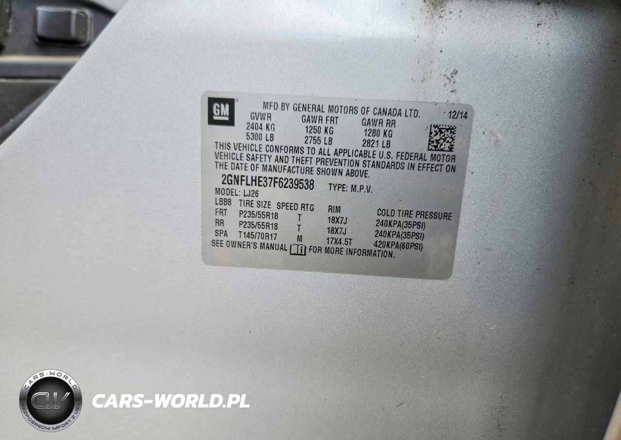 2015 Chevrolet Equinox Ltz VIN:2GNFLHE37F6239538 - 13