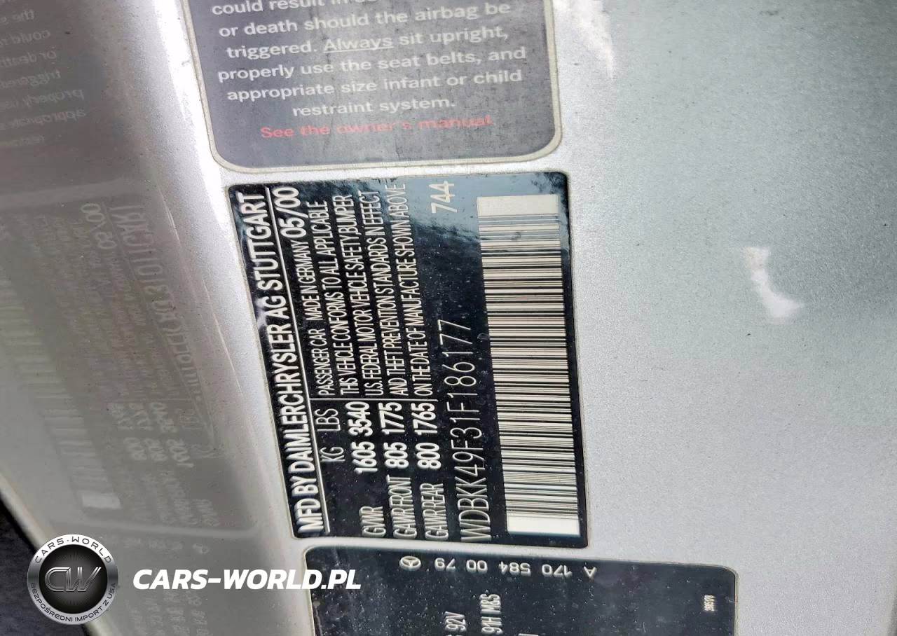 2001 Mercedes-Benz Slk 230 Kompressor VIN:WDBKK49F31F186177 - 12
