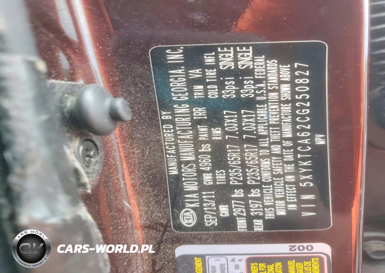 2012 Kia Sorento Lx VIN:5XYKTCA62CG250827 - 13