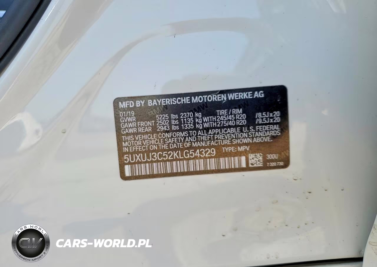 2019 BMW X4 xDrive30I VIN:5UXUJ3C52KLG54329 - 12