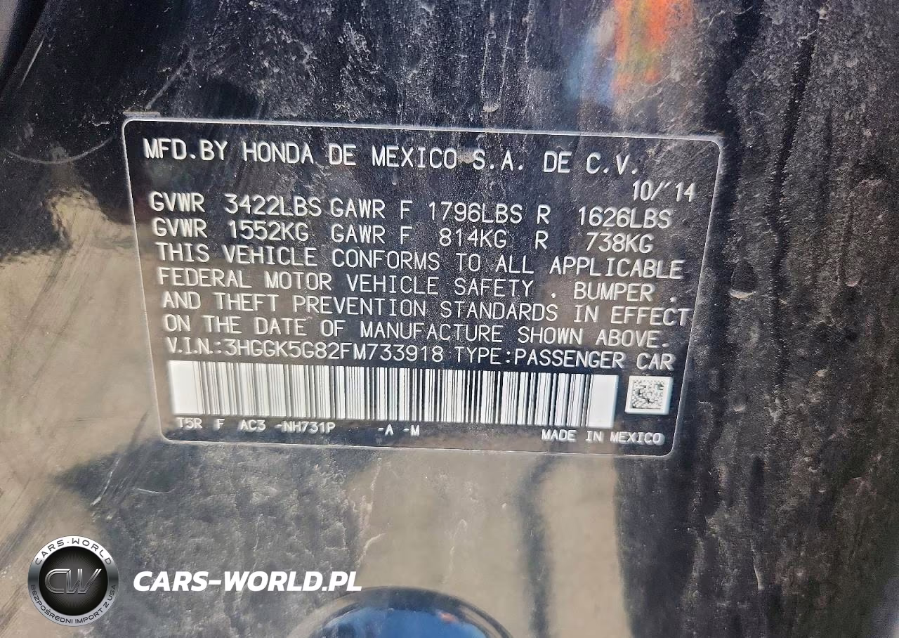 2015 Honda Fit Ex VIN:3HGGK5G82FM733918 - 12