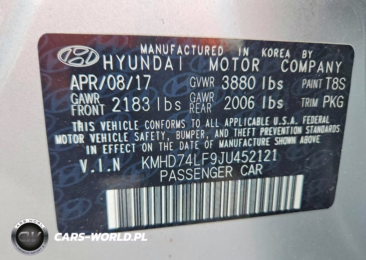 2018 Hyundai Elantra Se VIN:KMHD74LF9JU452121 - 13