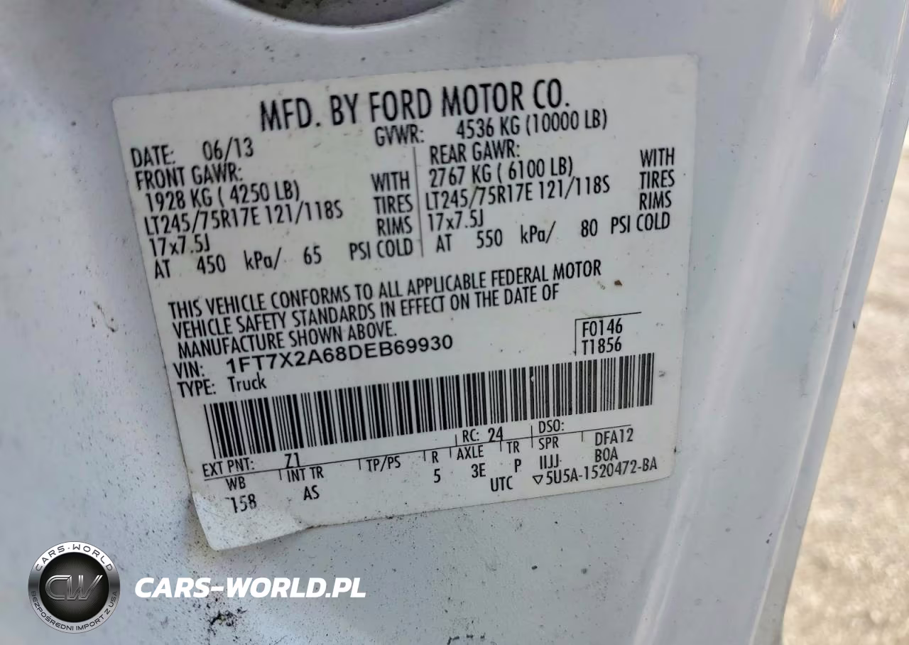 2013 Ford F250 Super Duty VIN:1FT7X2A68DEB69930 - 12