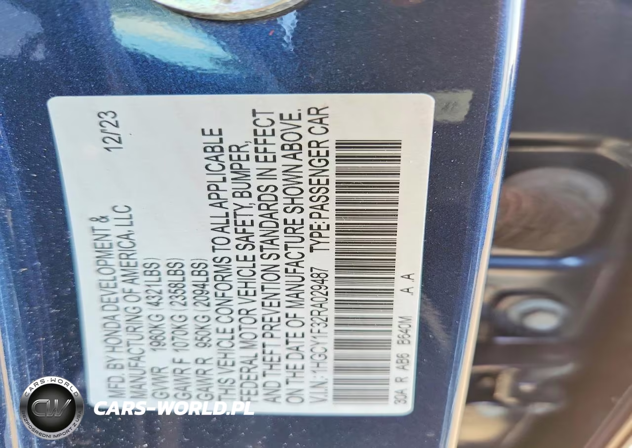 2024 Honda Accord Ex VIN:1HGCY1F32RA029487 - 12