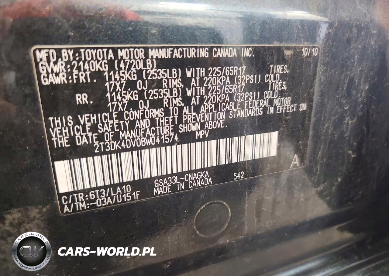 2011 Toyota Rav4 Limited VIN:2T3DK4DV0BW041574 - 13