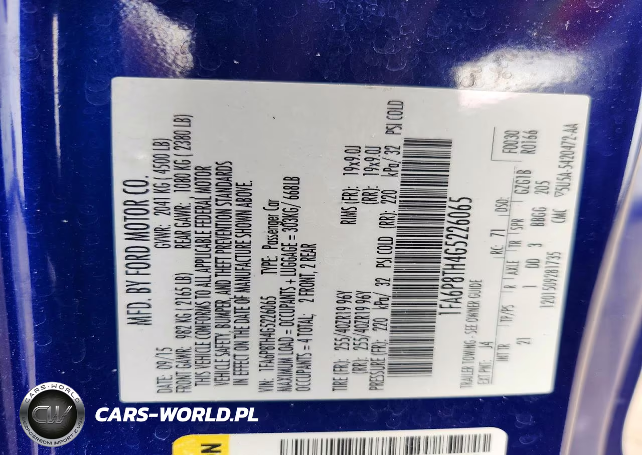 2016 Ford Mustang VIN:1FA6P8TH4G5226065 - 12