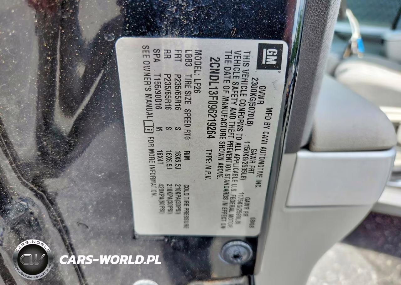 2009 Chevrolet Equinox Ls VIN:2CNDL13F096219264 - 13