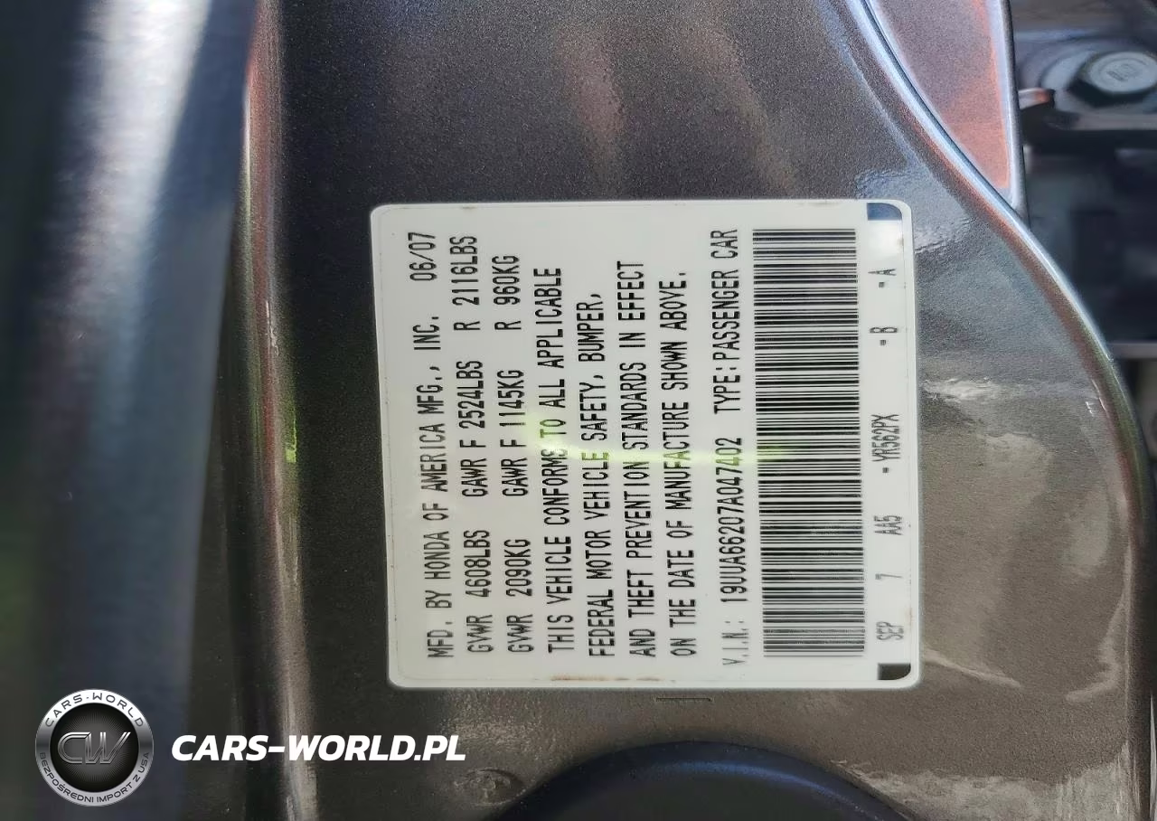 2007 Acura Tl VIN:19UUA66207A047402 - 12