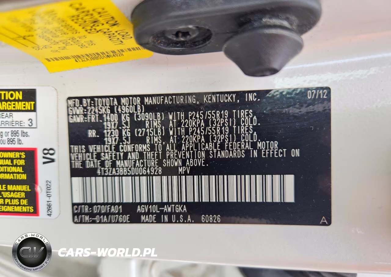 2013 Toyota Venza Le VIN:4T3ZA3BB5DU064928 - 13