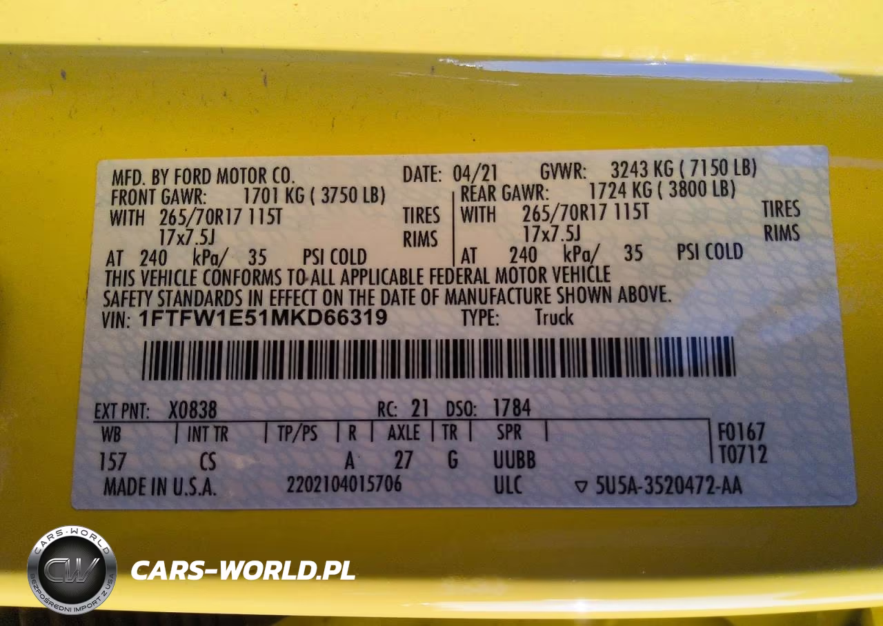 2021 Ford F150 Supercrew VIN:1FTFW1E51MKD66319 - 12