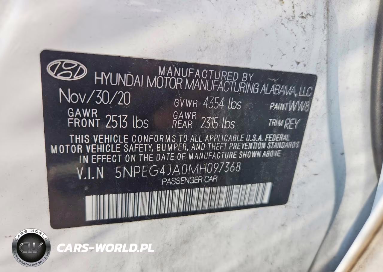 2021 Hyundai Sonata Se VIN:5NPEG4JA0MH097368 - 12