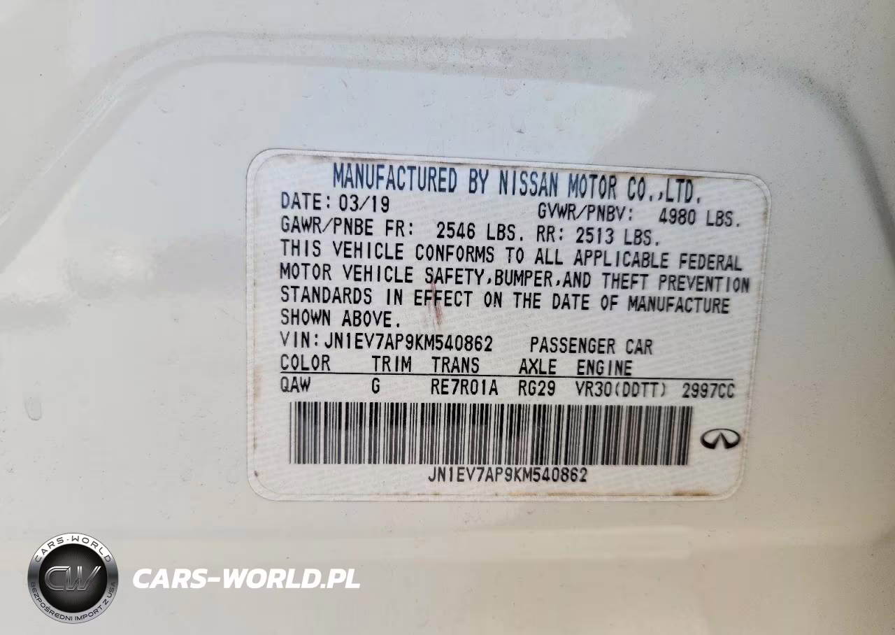 2019 Infiniti Q50 3.0T Signature Edition VIN:JN1EV7AP9KM540862 - 12