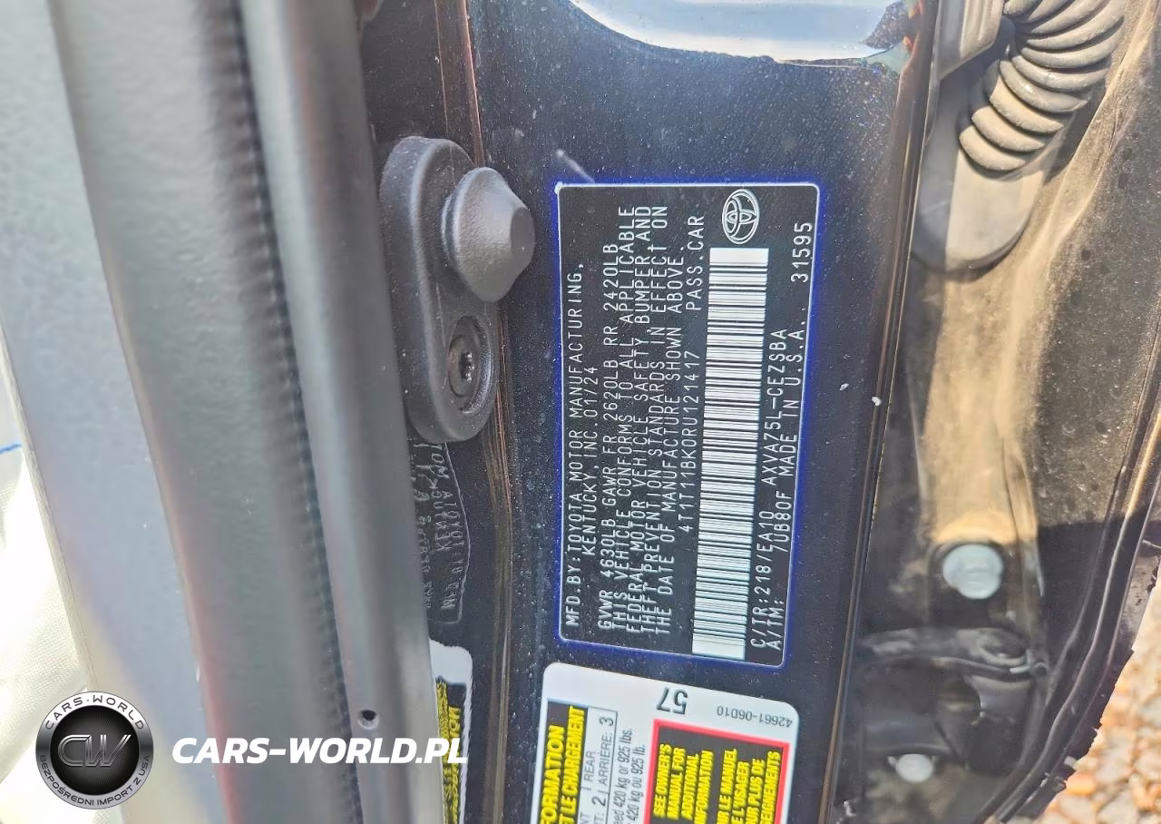 2024 Toyota Camry Se VIN:4T1T11BK0RU121417 - 12