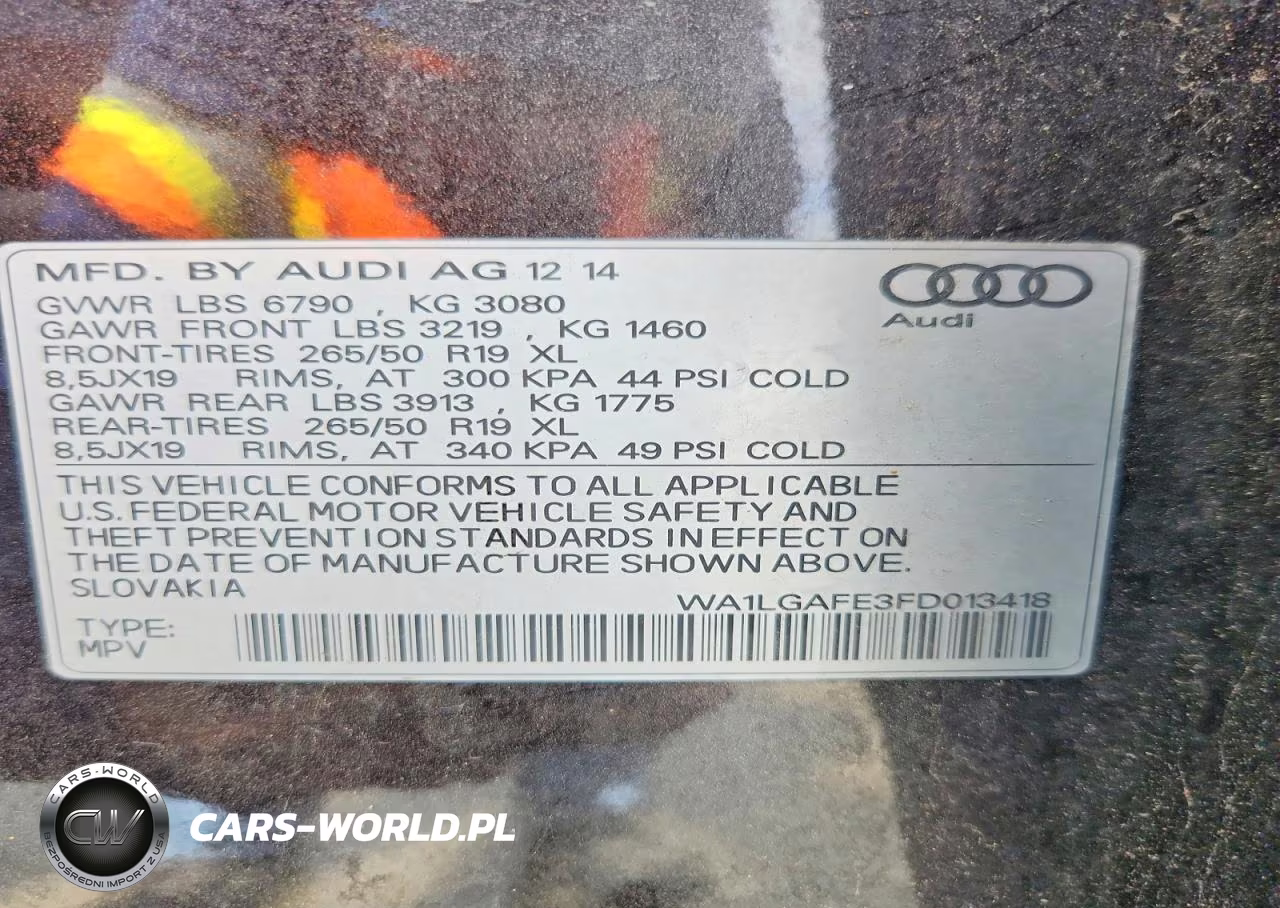 2015 Audi Q7 Premium Plus VIN:WA1LGAFE3FD013418 - 13