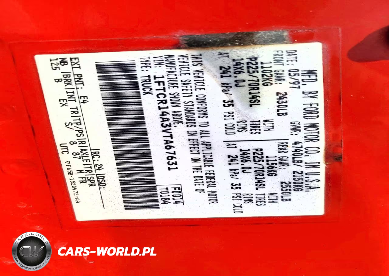 1997 Ford Ranger Super Cab VIN:1FTCR14A3VTA67631 - 12