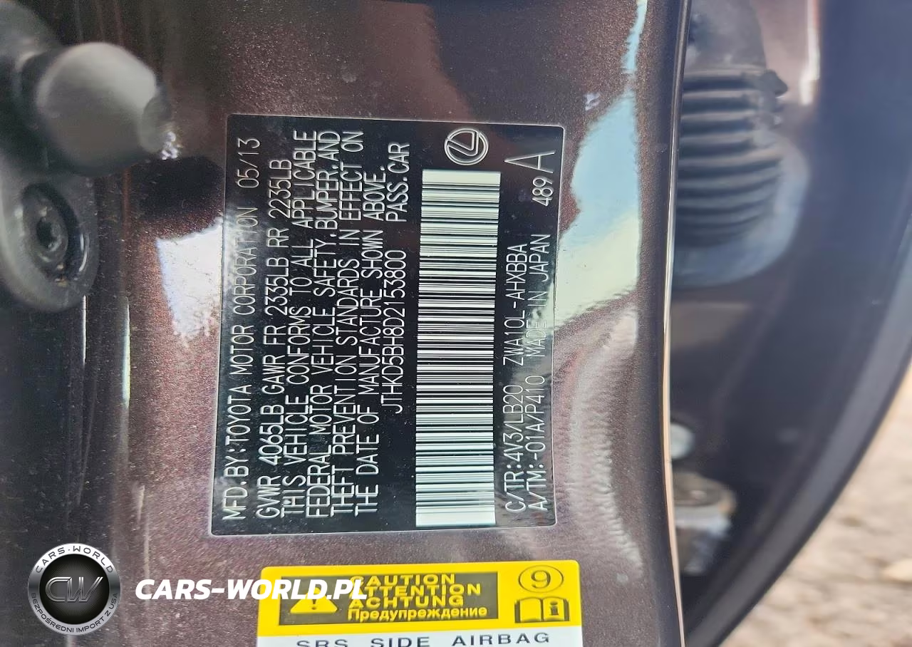 2013 Lexus Ct 200 VIN:JTHKD5BH8D2153800 - 12