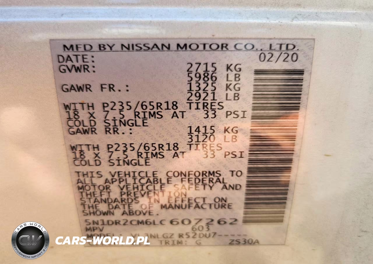 2020 Nissan Pathfinder Sl VIN:5N1DR2CM6LC607262 - 14
