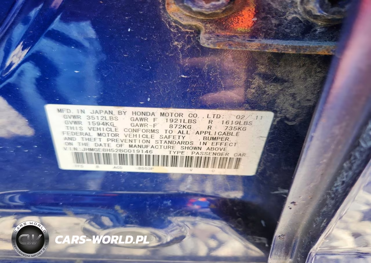 2011 Honda Fit Sport VIN:JHMGE8H52BC019146 - 12