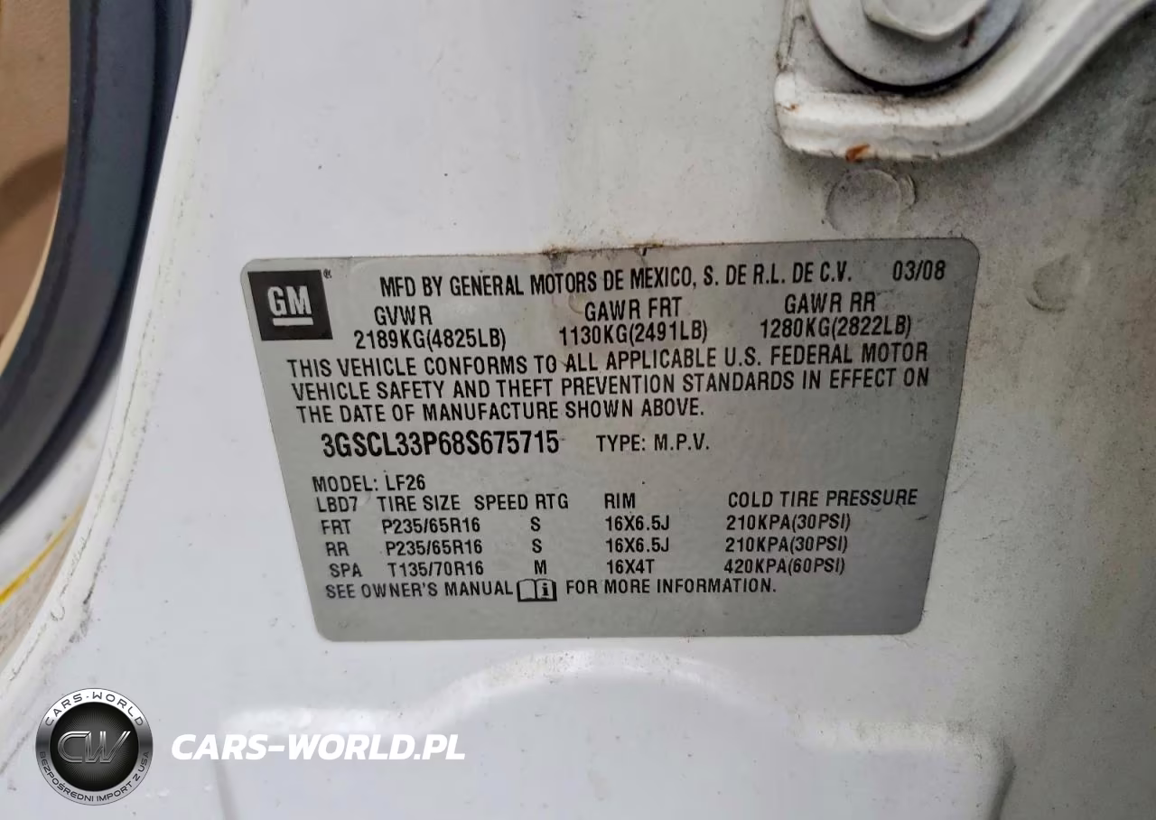 2008 Saturn Vue Xe VIN:3GSCL33P68S675715 - 13