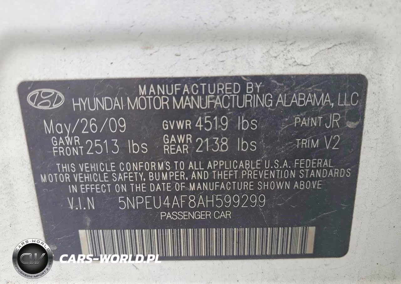 2010 Hyundai Sonata Limited V6 VIN:5NPEU4AF8AH599299 - 13