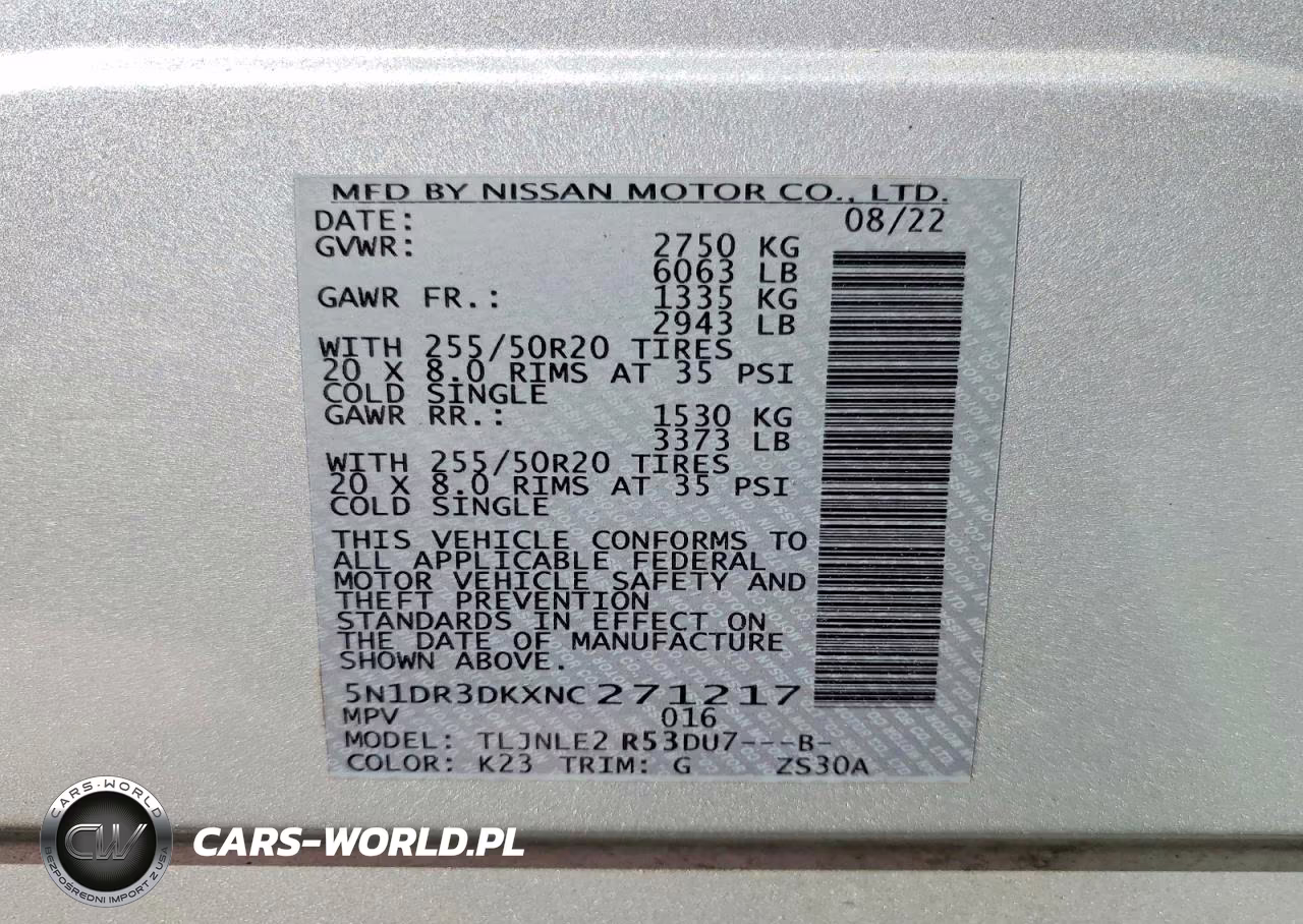 2022 Nissan Pathfinder Platinum VIN:5N1DR3DKXNC271217 - 13