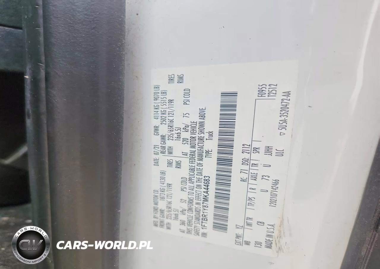 2021 Ford Transit T-250 VIN:1FTBR1Y87MKA44683 - 13