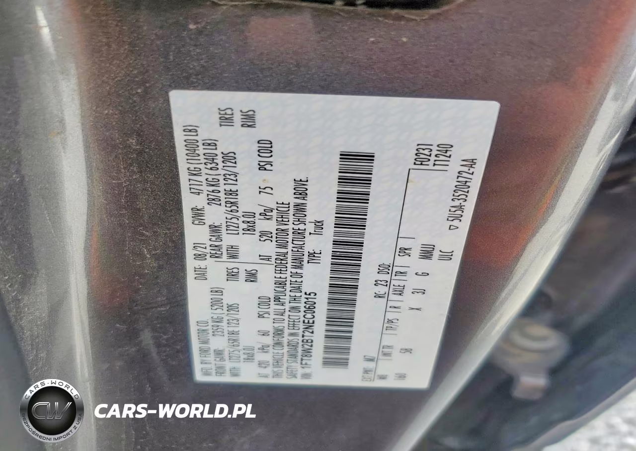 2022 Ford F250 Super Duty VIN:1FT8W2BT2NEC06015 - 13