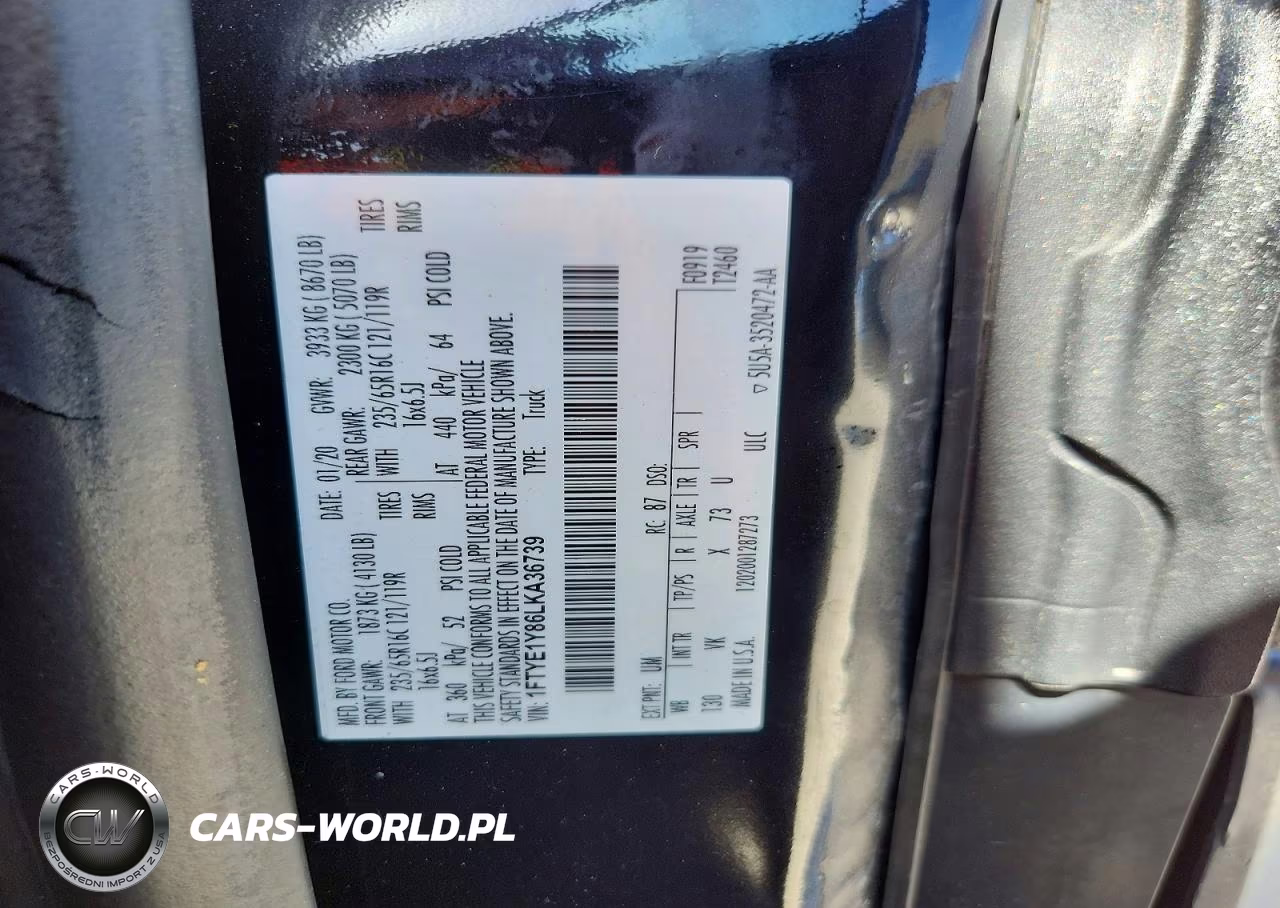2020 Ford Transit T-150 VIN:1FTYE1Y86LKA36739 - 13