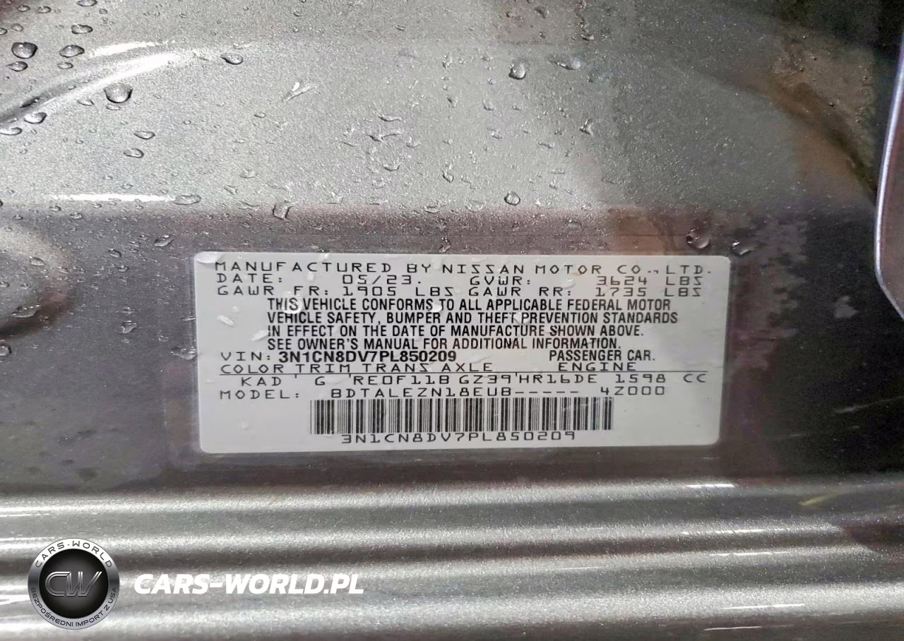 2023 Nissan Versa S VIN:3N1CN8DV7PL850209 - 13