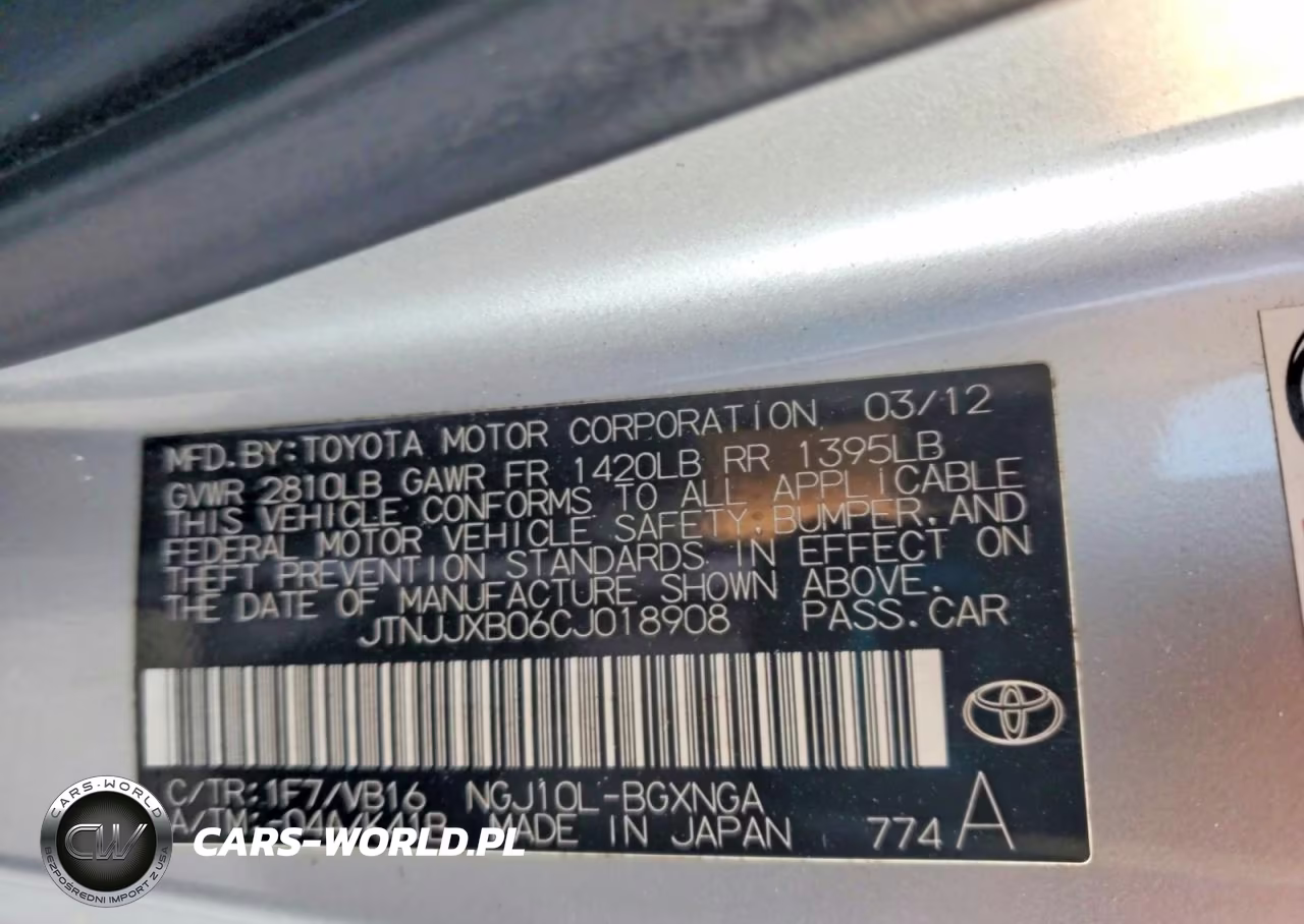 2012 Scion Iq Base VIN:JTNJJXB06CJ018908 - 12