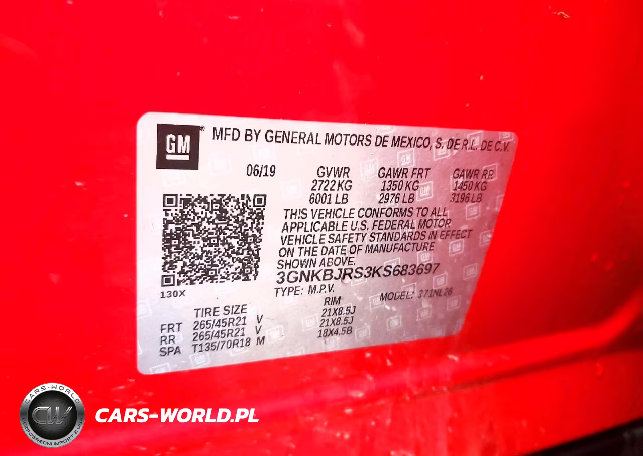2019 Chevrolet Blazer Rs VIN:3GNKBJRS3KS683697 - 13